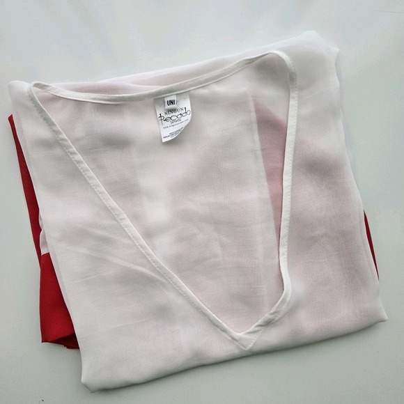 Ningun Pecado Swimwear Kaftan Cover Up White Red Uni - Picture 5 of 11